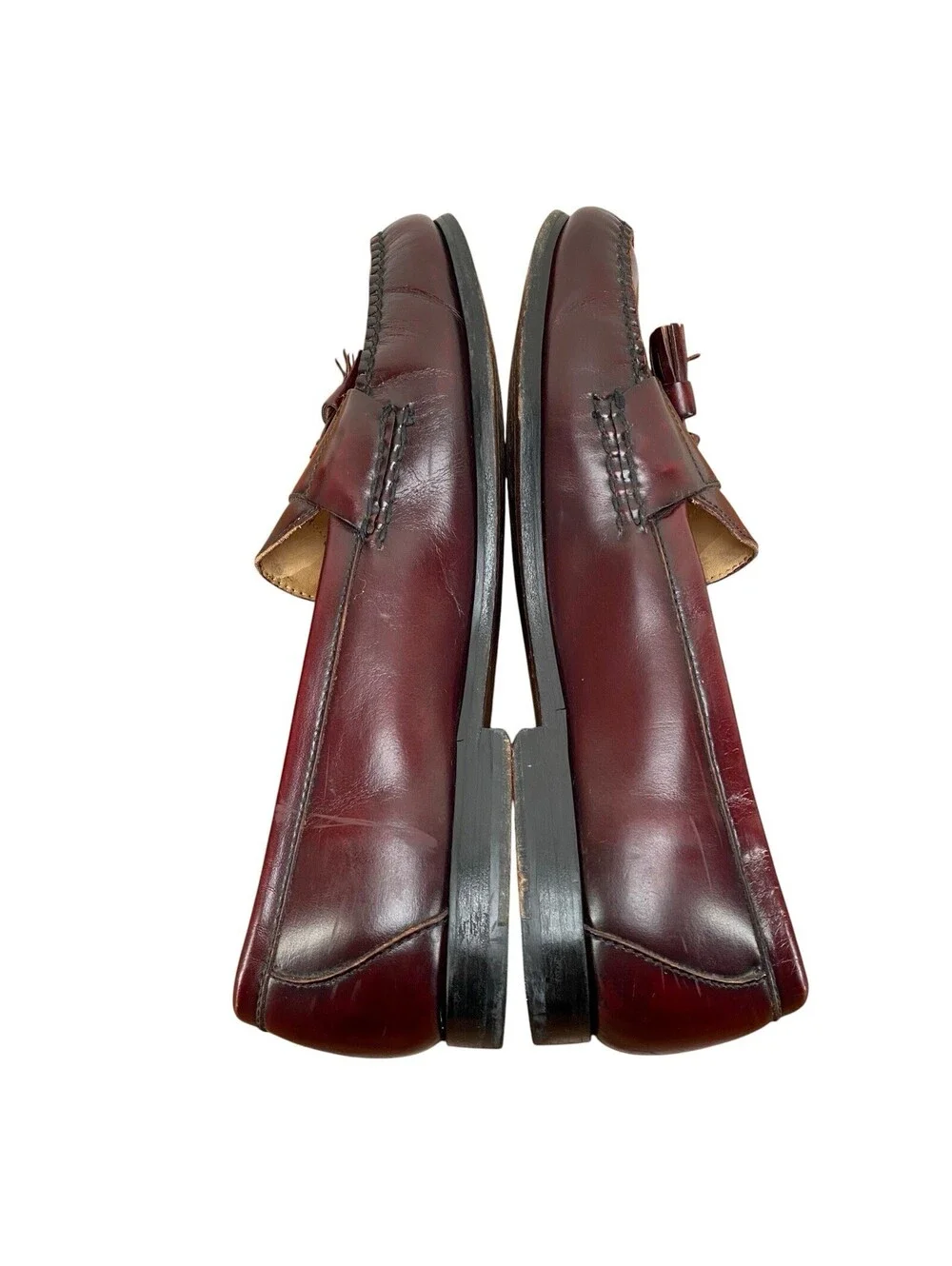 Cole Haan Pinch Tassel Loafers Men’s 12 D Burgundy Leather Slip On Shoes 3507